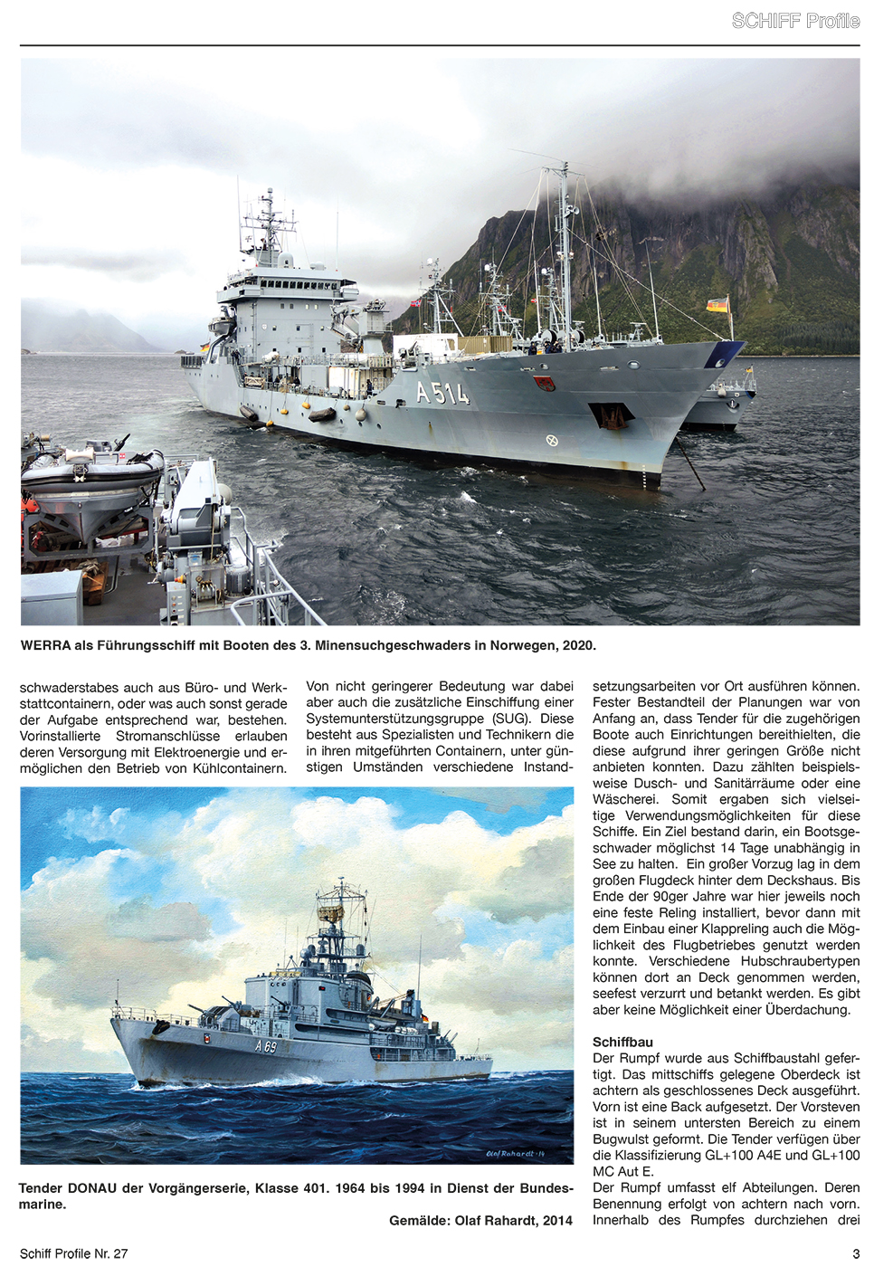SCHIFF PROFILE 27 DIE TENDER DER KLASSE 404
