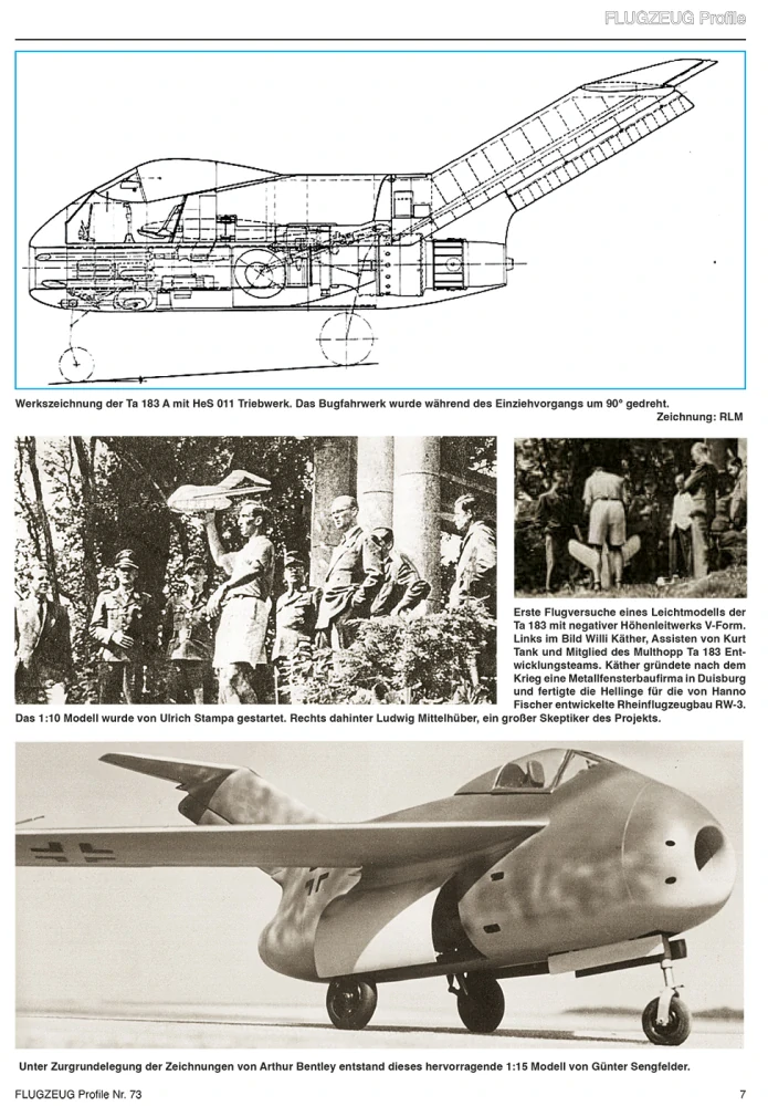 FLUGZEUG Profile 73 Focke Wulf Ta 183 / Messerschmitt P. 1101
