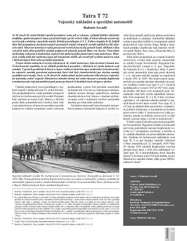 19. Tatra T 72 Vojenský nákladní a speciální automobil (R. Zavadil)