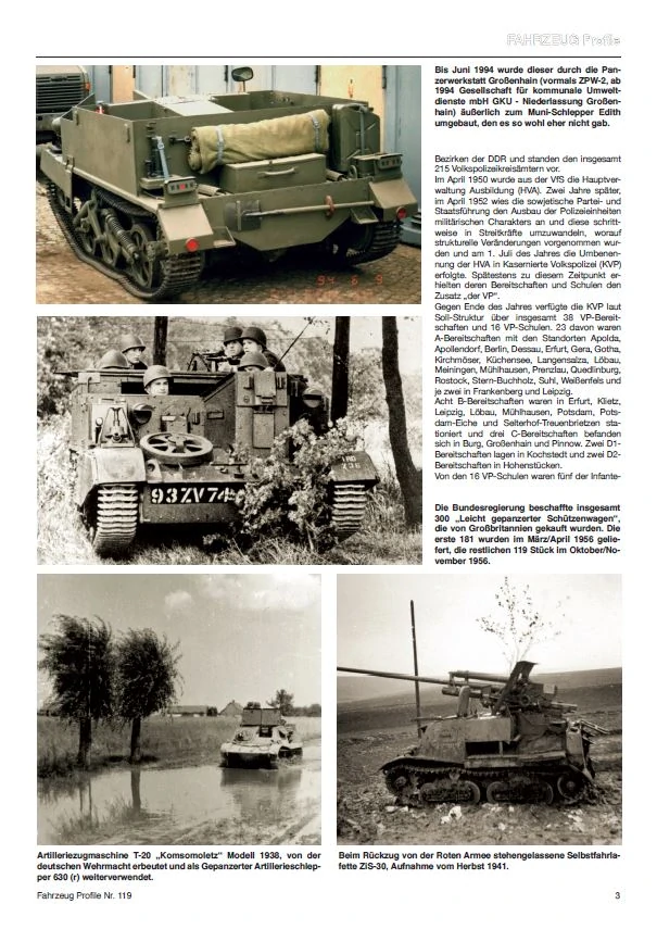 FAHRZEUG Profile 119 Gepanzerte Zug- und Kettenfahrzeuge der NVA - Teil 1
