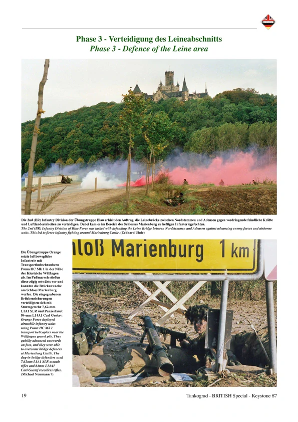 TG-9042 Keystone 87 Britisch-Deutsches Großmanöver: Die 2nd (BR) Infantry Division verteidigt die no