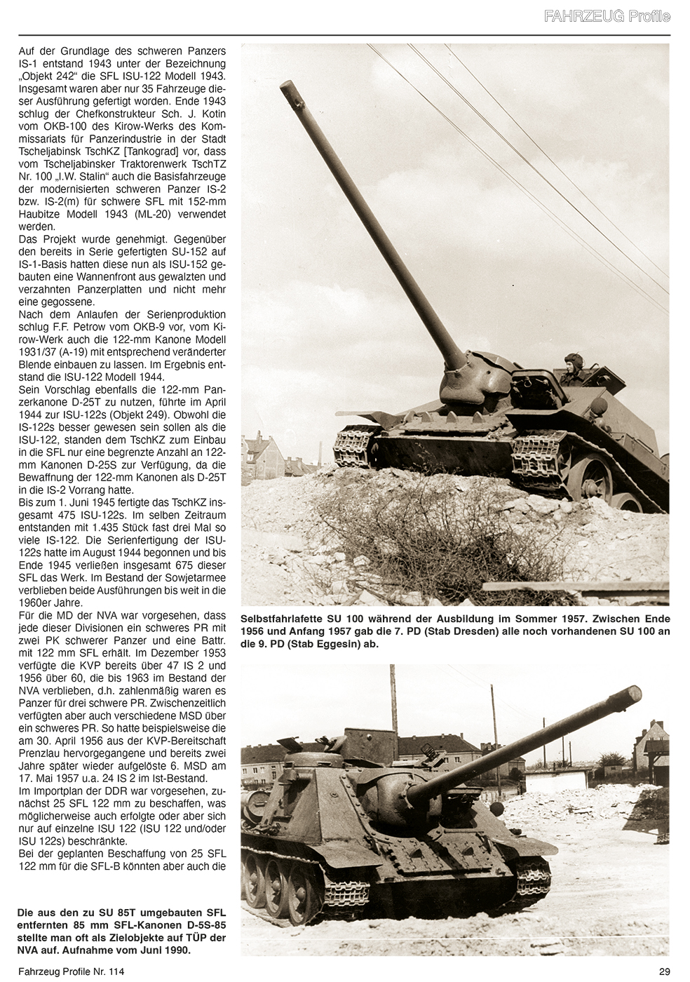 FAHRZEUG PROFILE 114 DIE SELBSTFAHRENDE ROHRARTILLERIE DER NVA