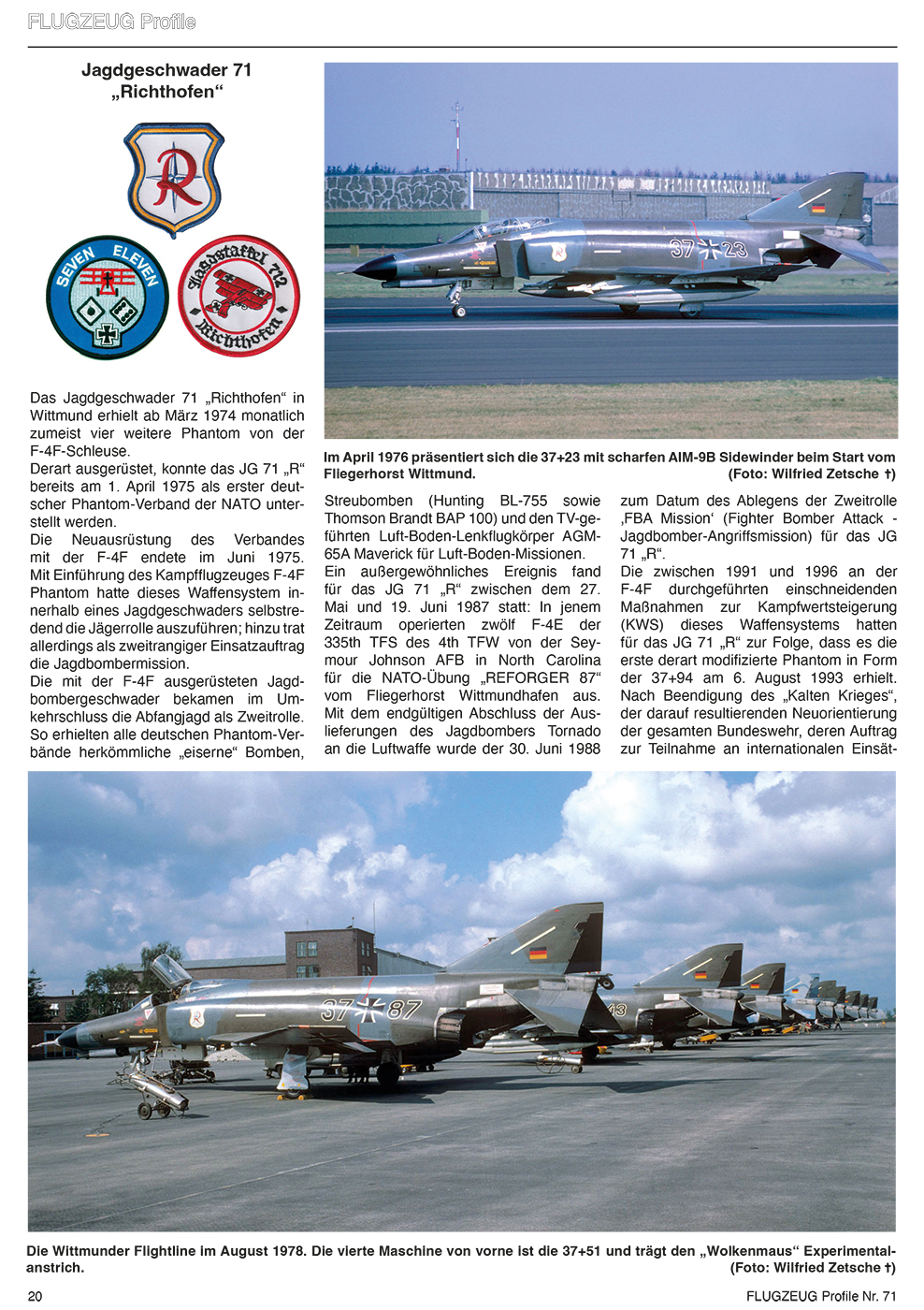 71. FLUGZEUG PROFILE 71 40 JAHRE F-4F PHANTOM IM DIENSTE DER LUFTWAFFE TEIL 1