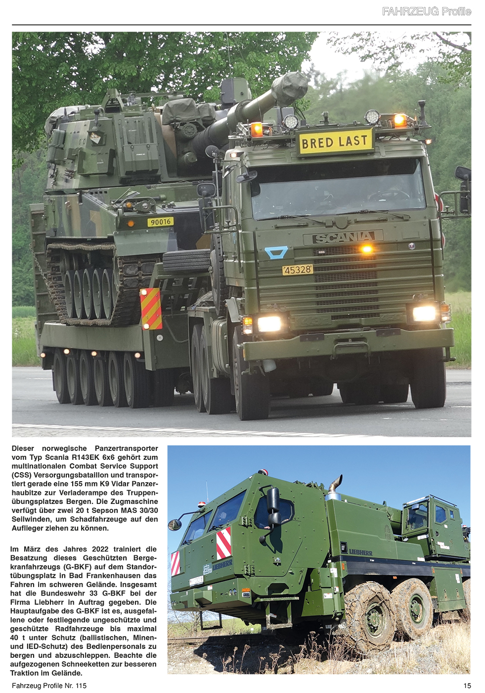 FAHRZEUG PROFILE 115 DIE SPEERSPITZE DER NATO RESPONSE FORCE (LAND) 2022 - 2024