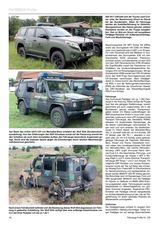 FAHRZEUG Profile 123 Das Kommando Feldjäger der Bundeswehr
