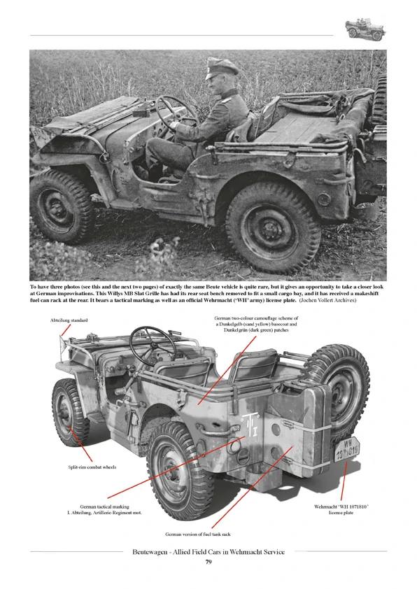 BEUTEWAGEN - Allied Field Cars in Wehrmacht Service