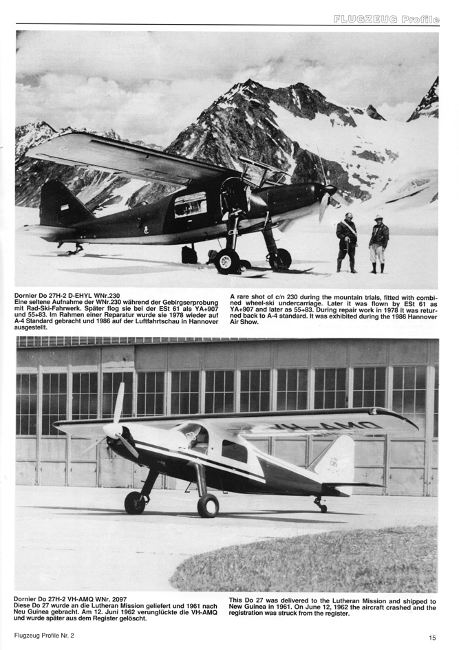FLUGZEUG PROFILE 02 DORNIER DO 27 Dornier Do 27 Varianten