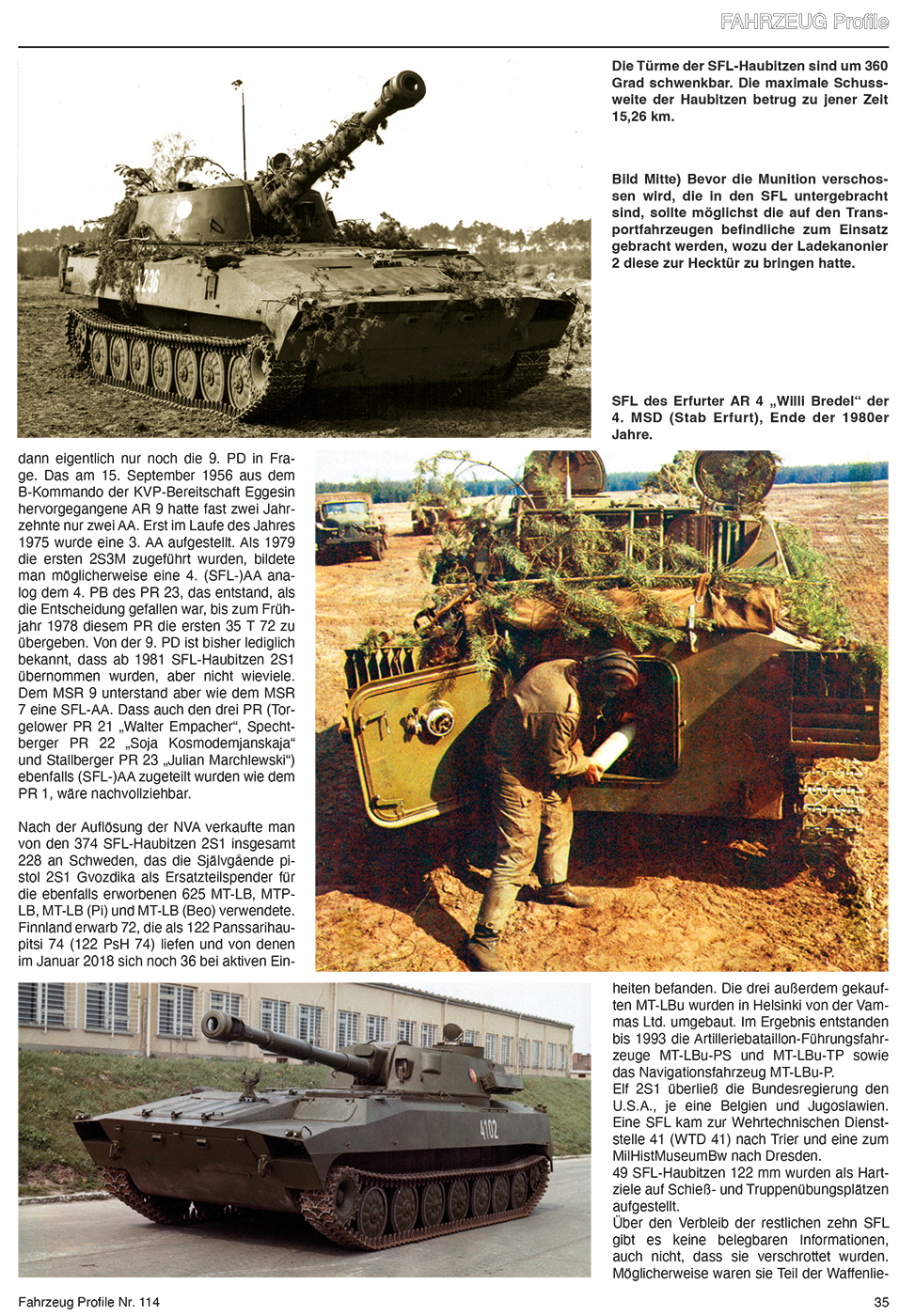 FAHRZEUG PROFILE 114 DIE SELBSTFAHRENDE ROHRARTILLERIE DER NVA