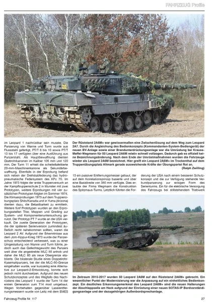 FAHRZEUG Profile 117 Die Panzertruppen des Deutschen Heeres Teil 2