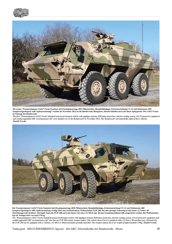 TG-5102 Fahrzeuge der ABC-Abwehrkräfte - Heute