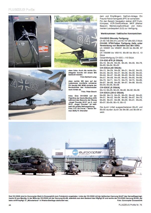 FLUGZEUG Profile 75 Sikorsky CH-53 - Der mittlere Transporthubschrauber im Fokus der Bundeswehr