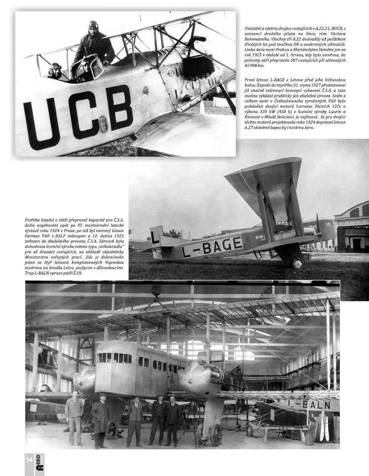 2. Československá dopravní letadla 1919-1939
