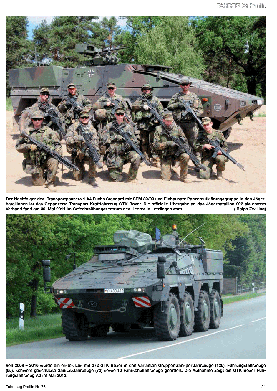 FAHRZEUG PROFILE 76 Die Jägertruppe im HERR2011