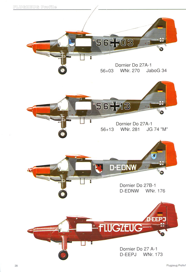 FLUGZEUG PROFILE 02 DORNIER DO 27 Dornier Do 27 Varianten