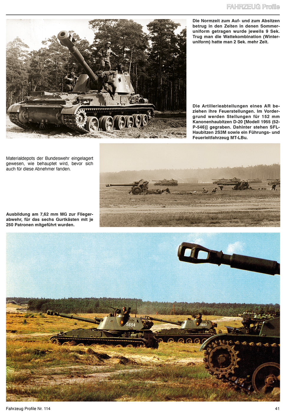 FAHRZEUG PROFILE 114 DIE SELBSTFAHRENDE ROHRARTILLERIE DER NVA