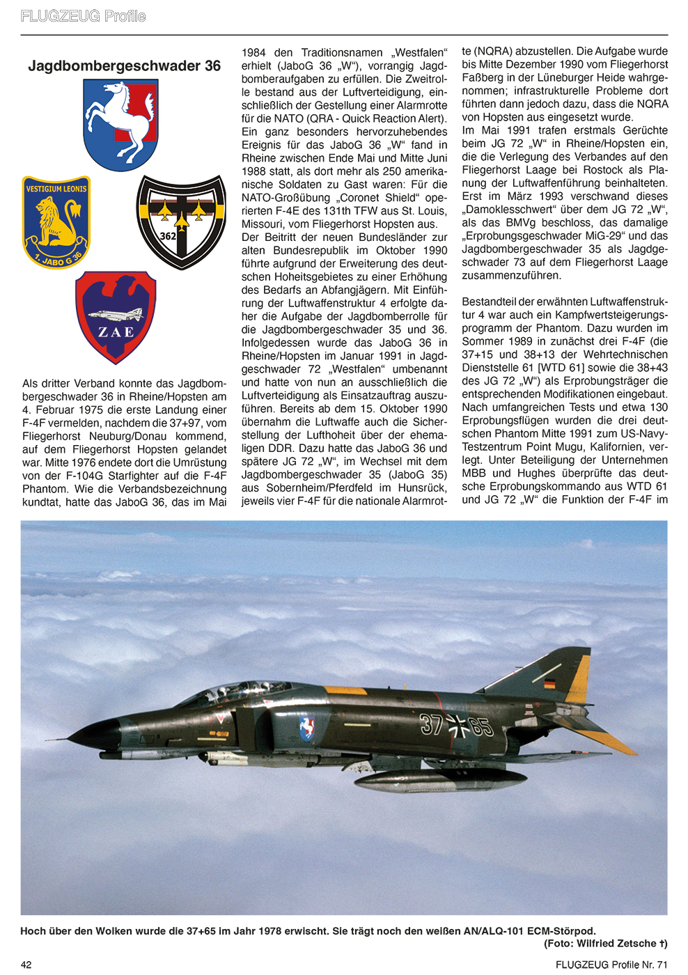 71. FLUGZEUG PROFILE 71 40 JAHRE F-4F PHANTOM IM DIENSTE DER LUFTWAFFE TEIL 1