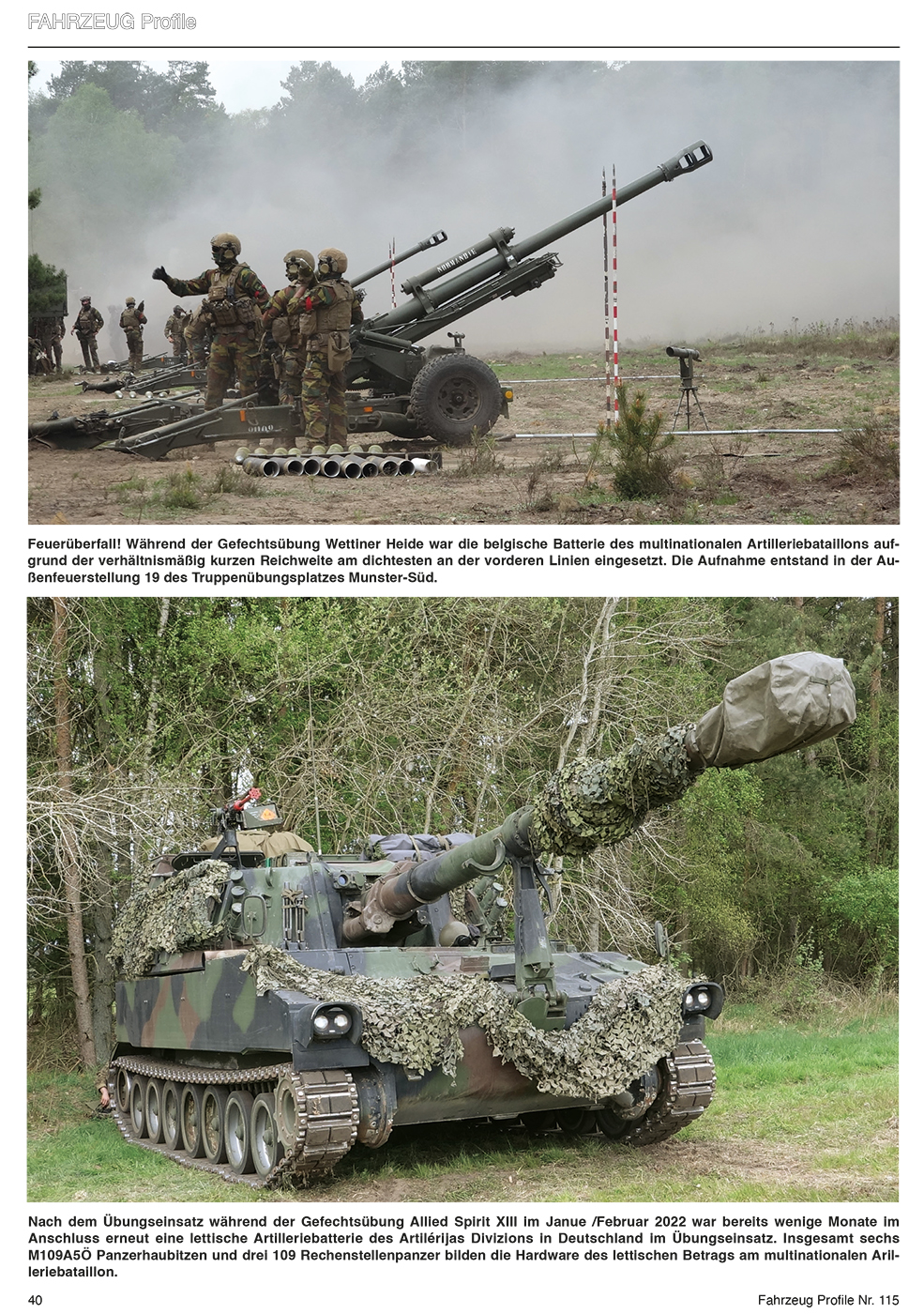 FAHRZEUG PROFILE 115 DIE SPEERSPITZE DER NATO RESPONSE FORCE (LAND) 2022 - 2024