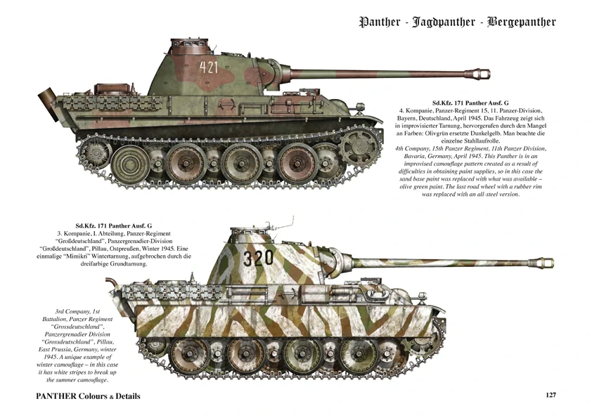 Tankograd PANTHER Colours & Details Panther G – Jagdpanther - Bergepanther