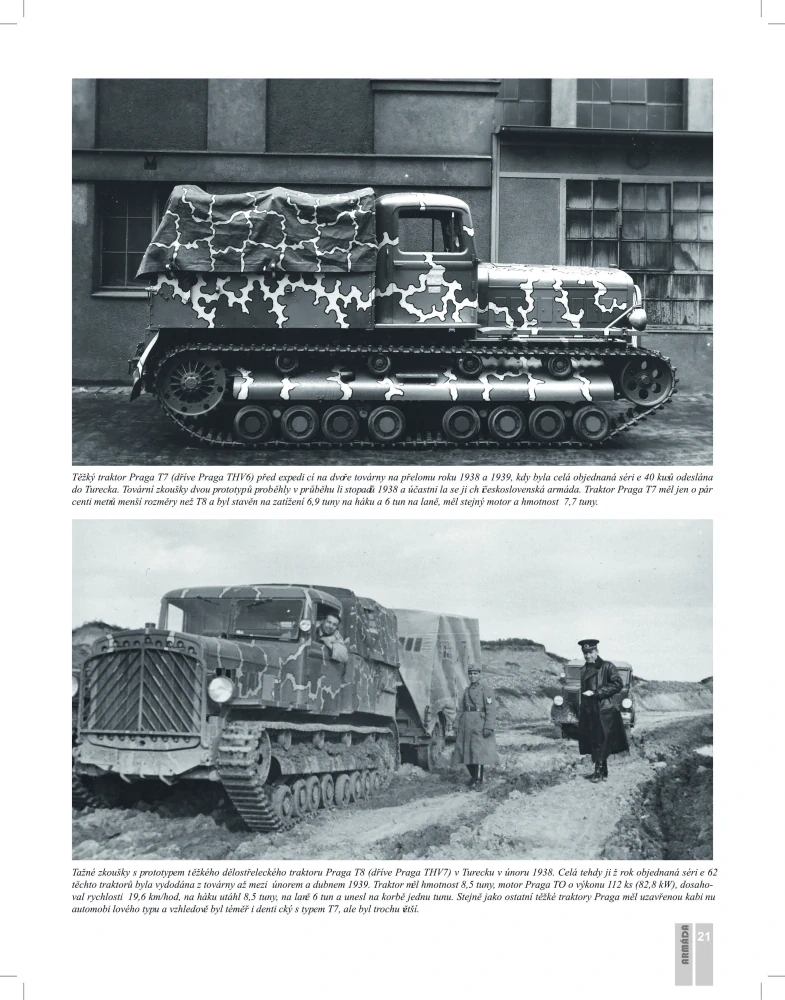 ARMÁDA č.24 -Lehký tank Lt.34, Pásové traktory Praga, Útok na franc. letiště 10.5.1940, Pás.trakt. Tatra V740
