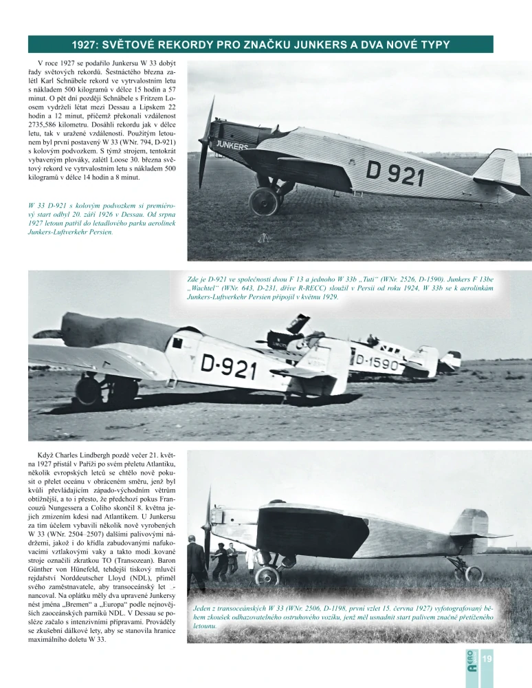 AEROspeciál č.22 Fotokronika letounů firmy Junkers 2.díl (V.Koos)