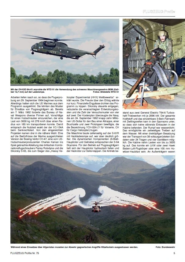 FLUGZEUG Profile 75 Sikorsky CH-53 - Der mittlere Transporthubschrauber im Fokus der Bundeswehr