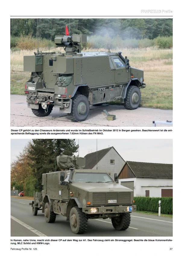 FAHRZEUG Profile 125 Belgiens mittlere Kräfte - Die Fahrzeuge der Medium/Mozorized Brigade