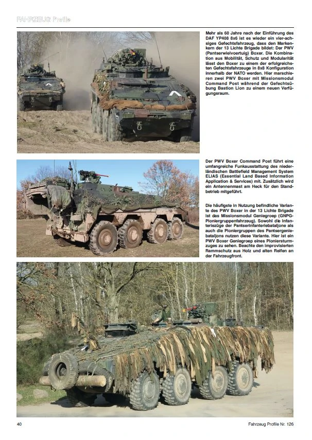 FAHRZEUG Profile 126 13 Lichte Brigade Combat Team der niederländischen Landstreitkräfte