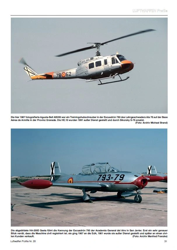 LUFTWAFFEN Profile 20 Spanische Luftwaffe - Ejercito del Aire - Teil 1