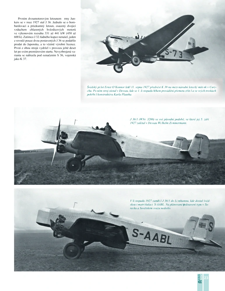 AEROspeciál č.22 Fotokronika letounů firmy Junkers 2.díl (V.Koos)