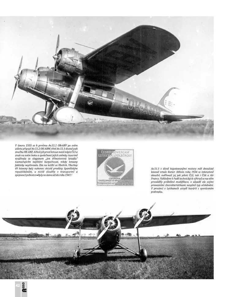 2. Československá dopravní letadla 1919-1939